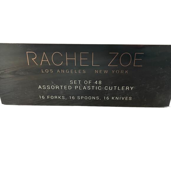RACHEL ZOE Set of 48 Posh PINK Assorted Disposable Plastic Cutlery NEW - Picture 6 of 9